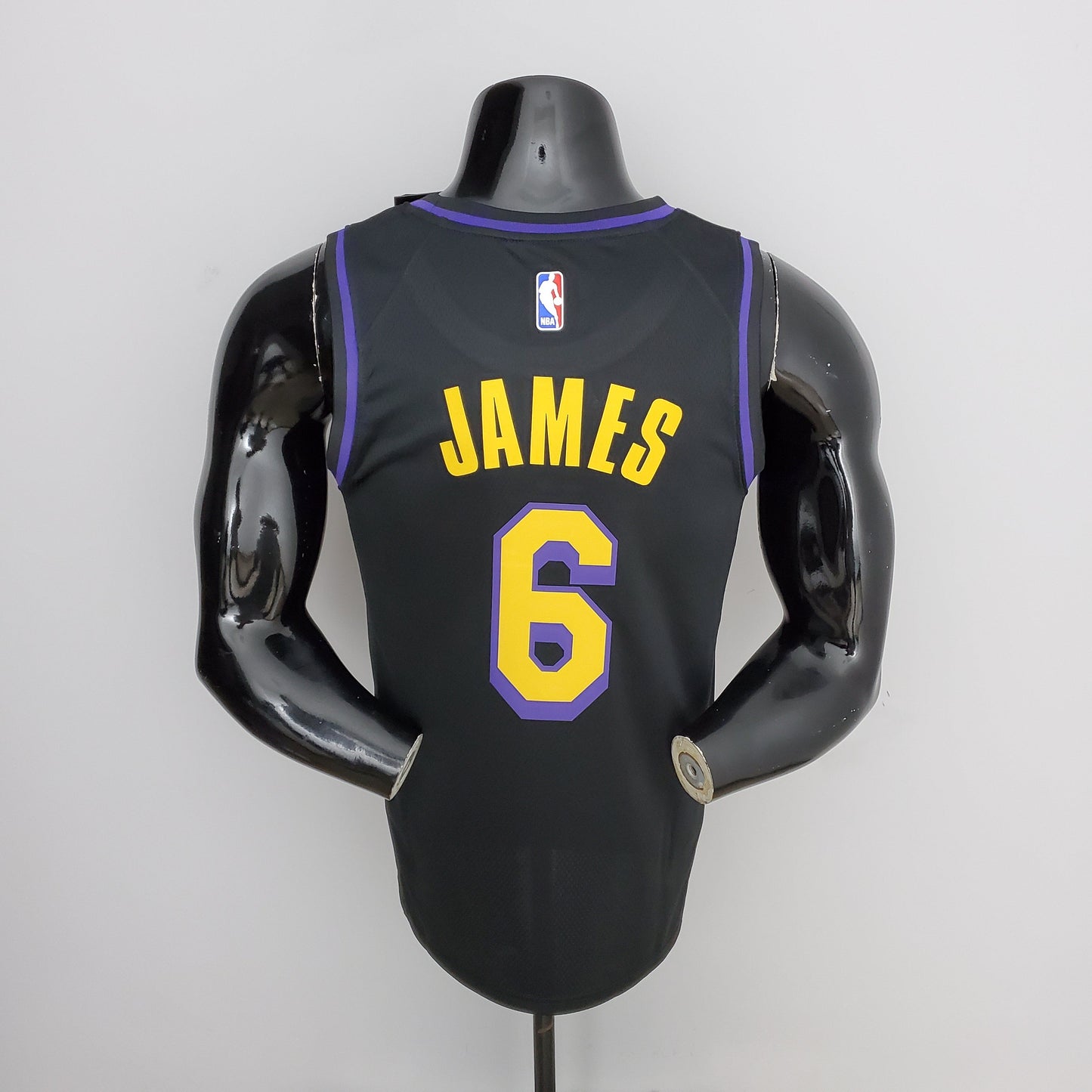 Camisa NBA Lakers #6 James Latin Black 75° Aniversário- 23/24