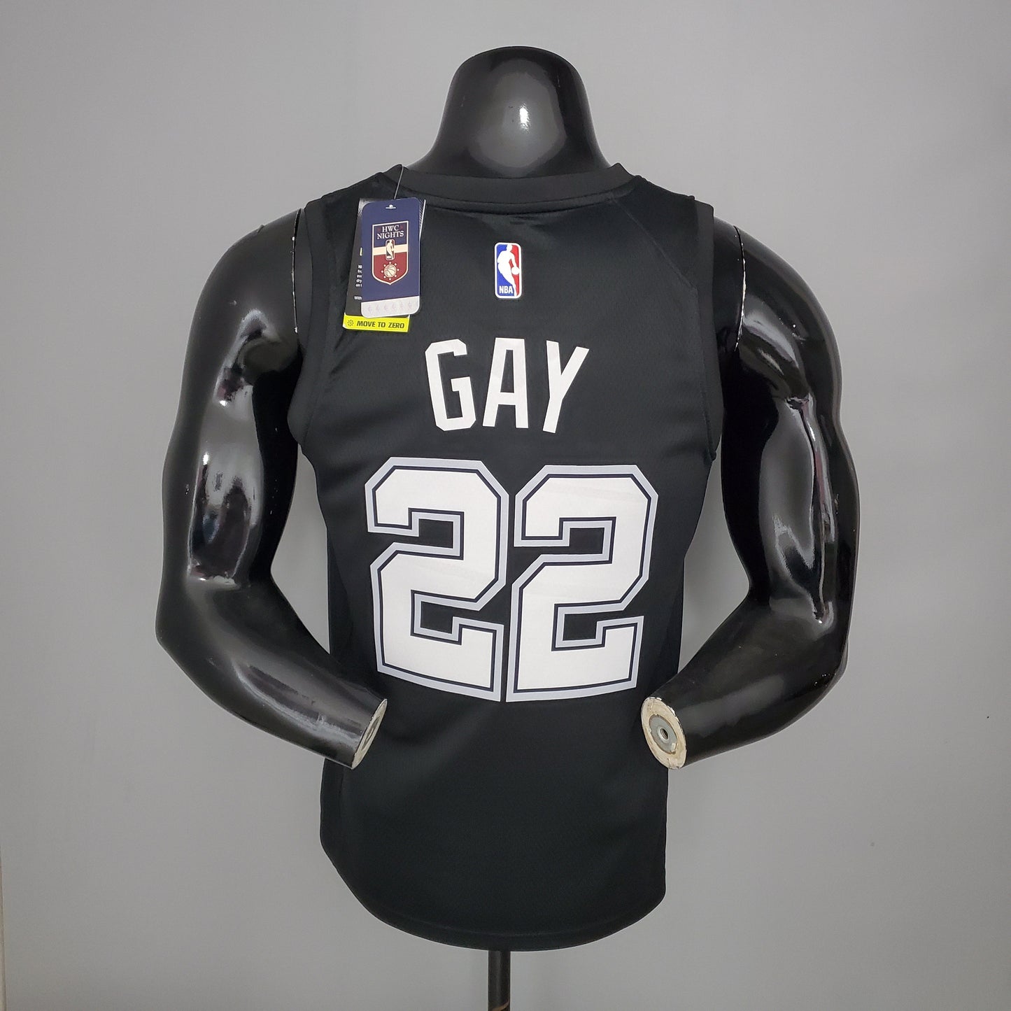 Camisa NBA San Antonio Spurs #22 Gay - City Edition Black