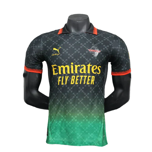 Camisa AC Milan 25/26 Edição Comemorativa - Preto - Versão Jogador