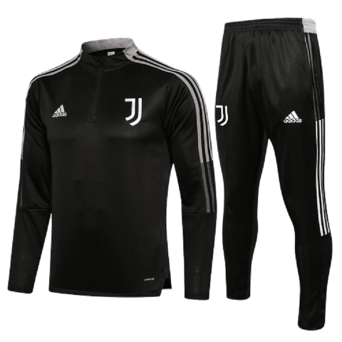 Conjunto Juventus  Preta Adidas - Com Ziper