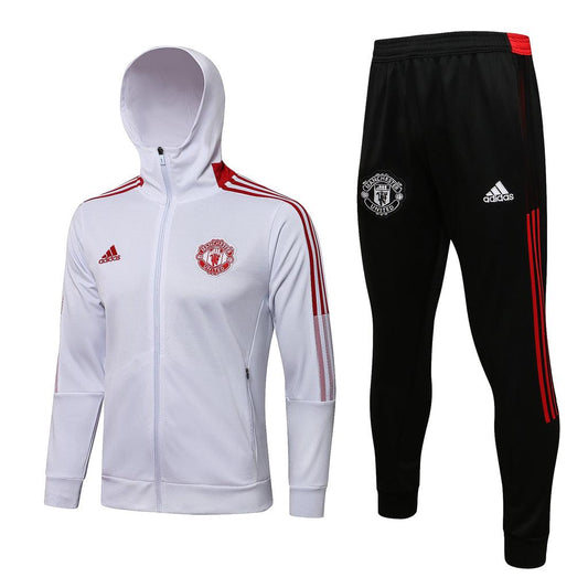 Conjunto Inverno Manchester United Branca Adidas - Com Capuz