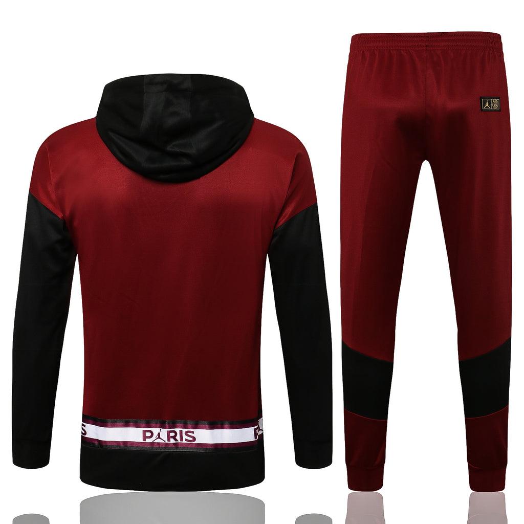 Conjunto Inverno PSG Preta e Vinho Jordan - Com Capuz