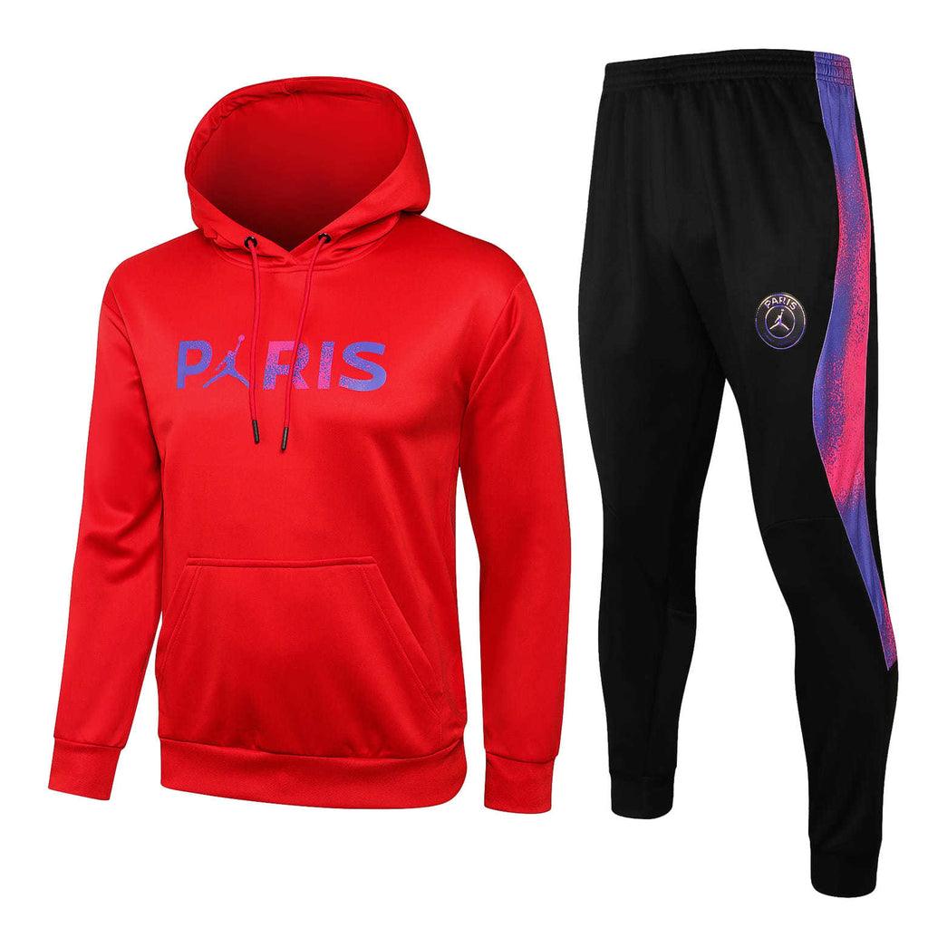 Conjunto Inverno PSG Vermelho e Preto Jordan - Com Capuz