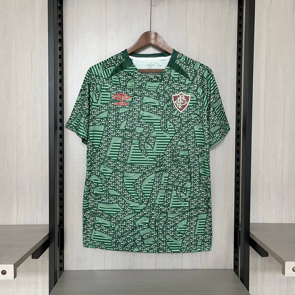 Camisa Fluminense verde pré-jogo 24/25 Torcedor Umbro Masculina - Verde