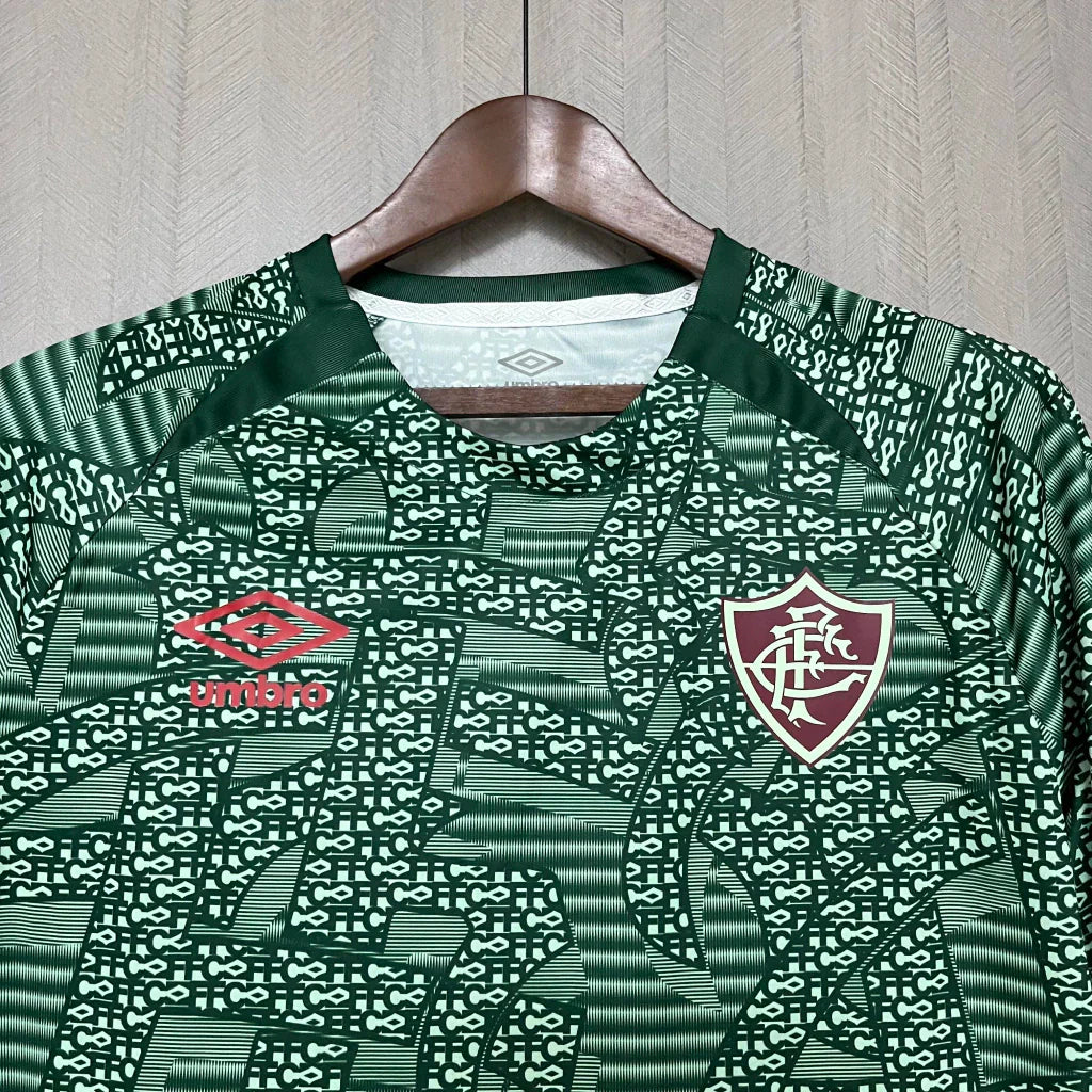 Camisa Fluminense verde pré-jogo 24/25 Torcedor Umbro Masculina - Verde