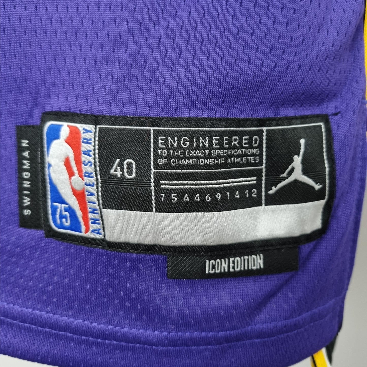 Camisa NBA Lakers #7 Anthony Purple 75° Aniversário- 23/24
