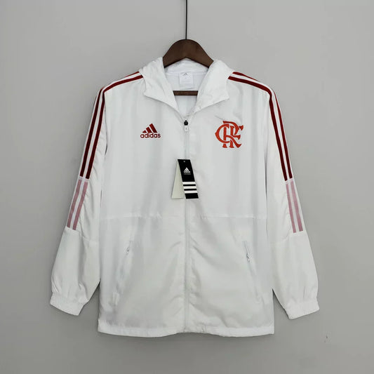 Corta-vento Flamengo Adidas - Branco+Vermelho
