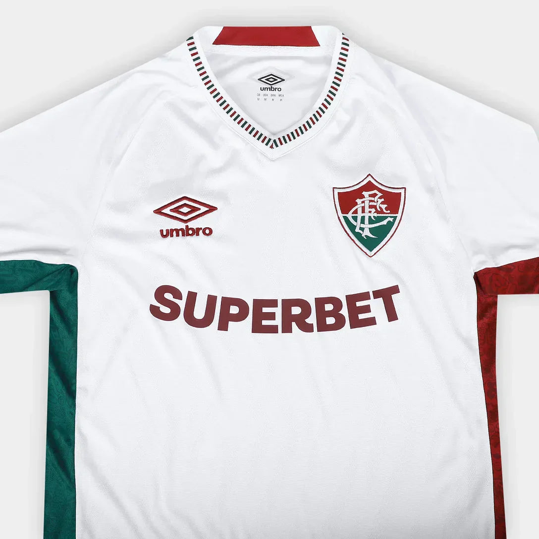 Camisa Fluminense II 25/26 s/n Torcedor Umbro Masculina - Branco+Vermelho