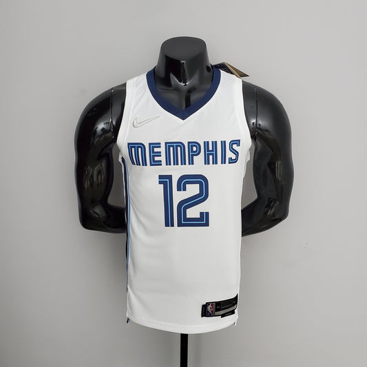 Camisa NBA Memphis Grizzlies #12 Morant - 75° Aniversário White