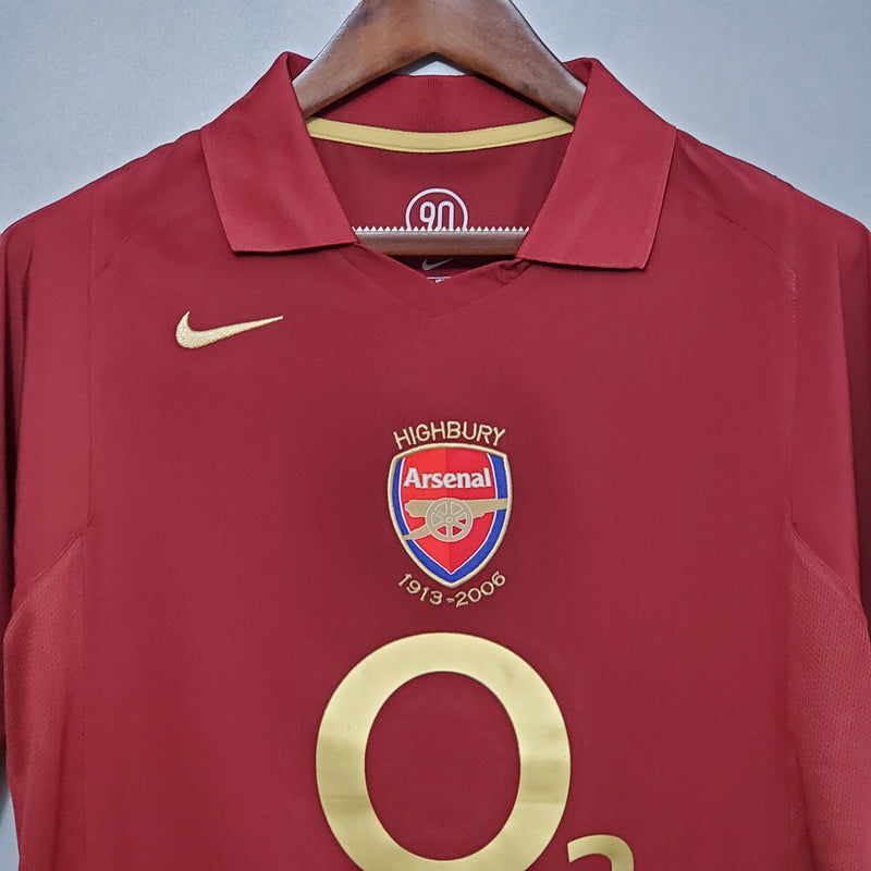 Camisa retrô Arsenal 05/06
