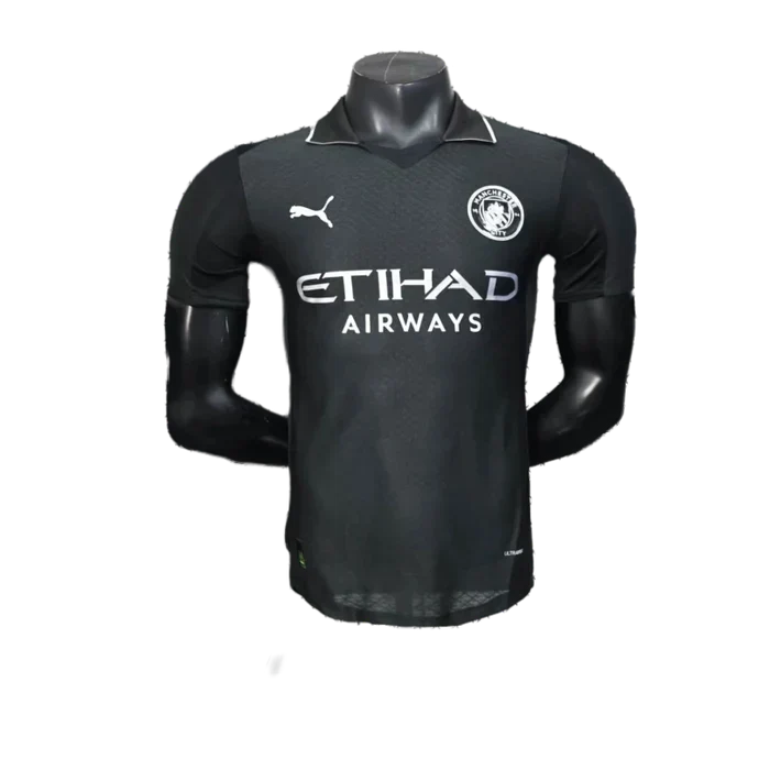 Camisa Manchester City 25/26 Edição Especial - Preta - Versão Jogador
