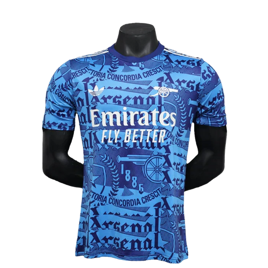 Camisa pré-jogo do Arsenal 25/26 - Azul - Versão Jogador