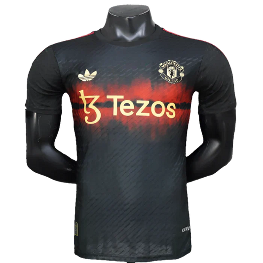Camisa de treino Manchester United 25/26 - Preta - Versão Jogador