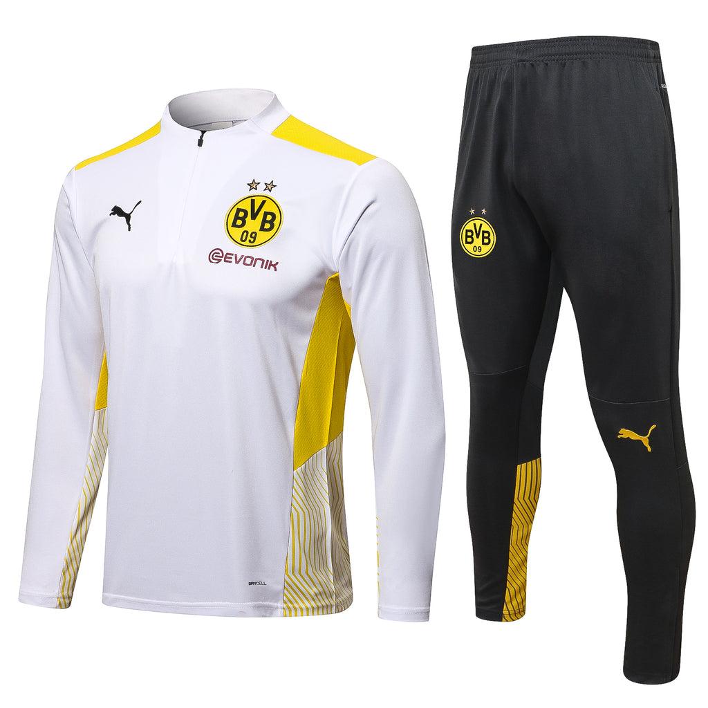 Conjunto Inverno Borussia Dortmund Branca Puma - Com Ziper