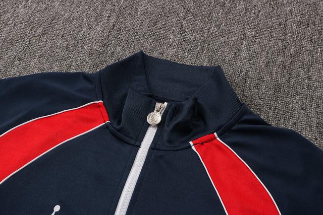 Conjunto Inverno PSG Azul e Vermelha Jordan - Com Fecho