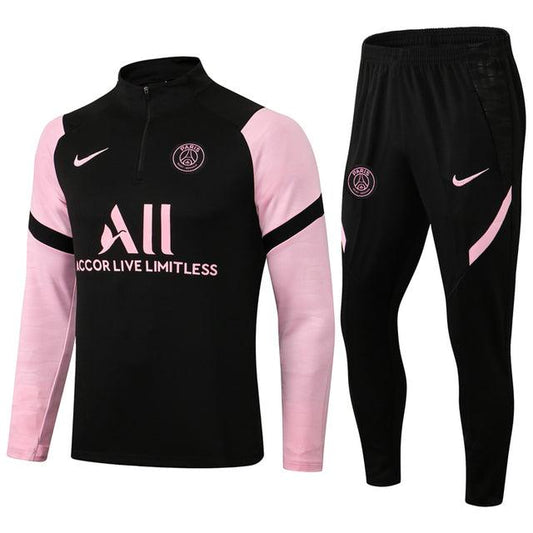Conjunto Inverno PSG Preta e Rosa Nike - Com Ziper
