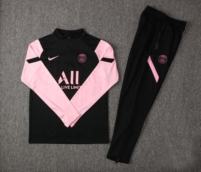 Conjunto Inverno PSG Preta e Rosa Nike - Com Ziper