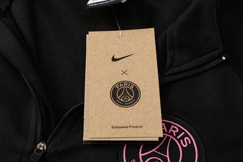Conjunto Inverno PSG Preta e Rosa Nike - Com Ziper